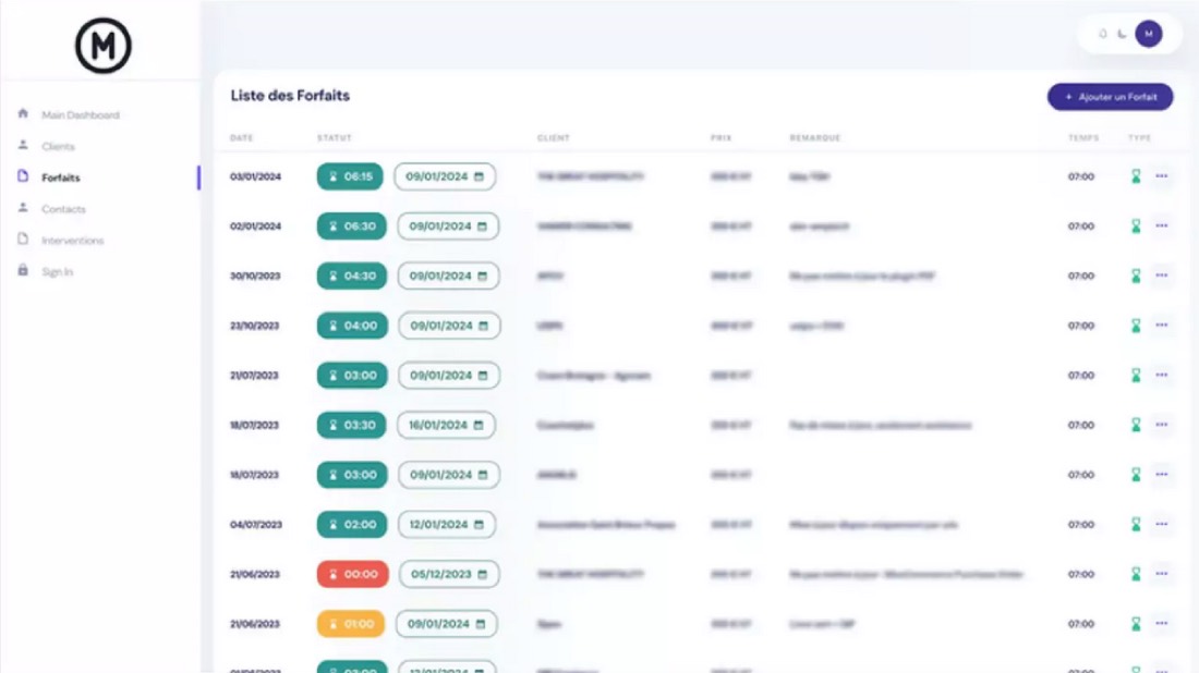 Capture de CRM sur mesure